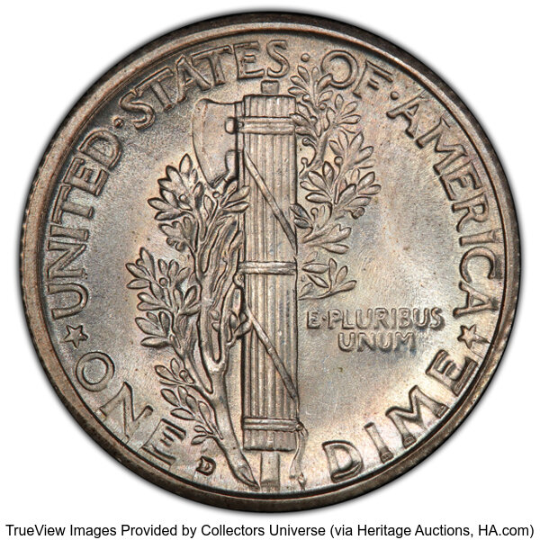 image for: 1931-D 10c PCGS MS67 FB