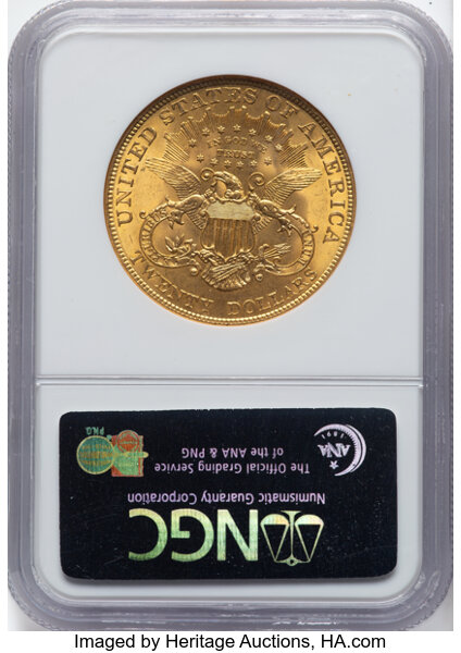 image for: 1904 $20  NGC MS64 CAC