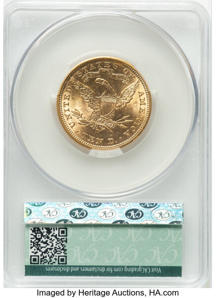 image for: 1906-D $10  CACG MS63