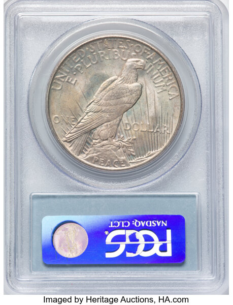 image for: 1921 Peace, High Relief $1  PCGS MS64 CAC