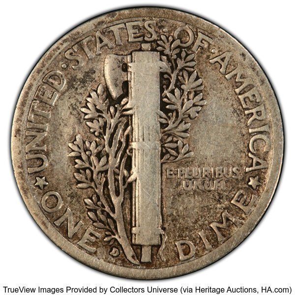 image for: 1916-D 10c PCGS VG10