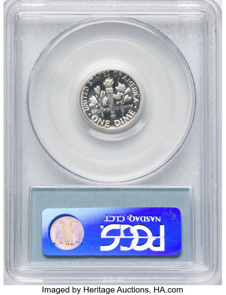 image for: 1954 10C PR67 Deep Cameo PCGS. PCGS Population: (5/1).  ...