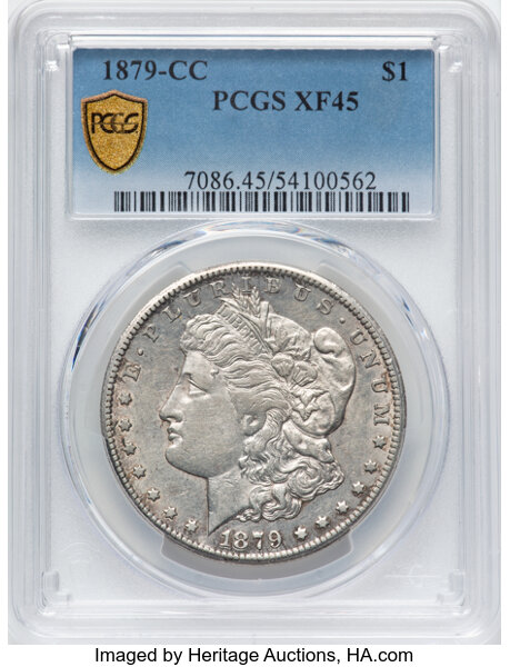 image for: 1879-CC $1  PCGS XF45