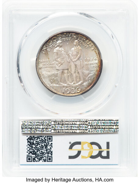 image for: 1936-S Boone 50c PCGS MS67+ CAC