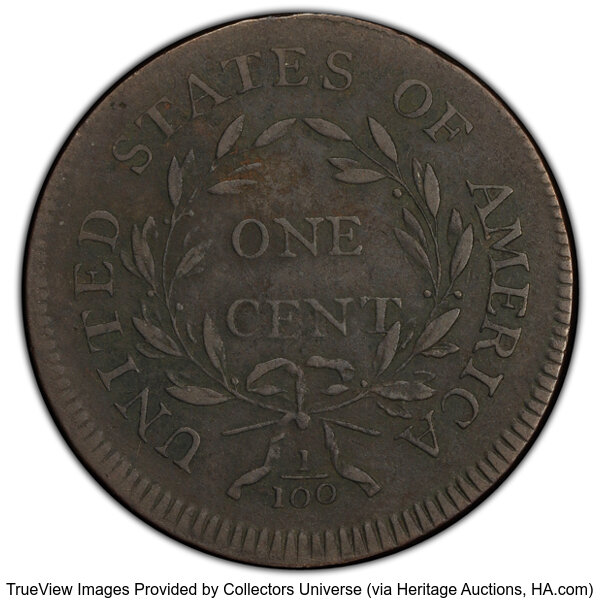 image for: 1796 Liberty Cap, S-81  1c PCGS VF20 BN