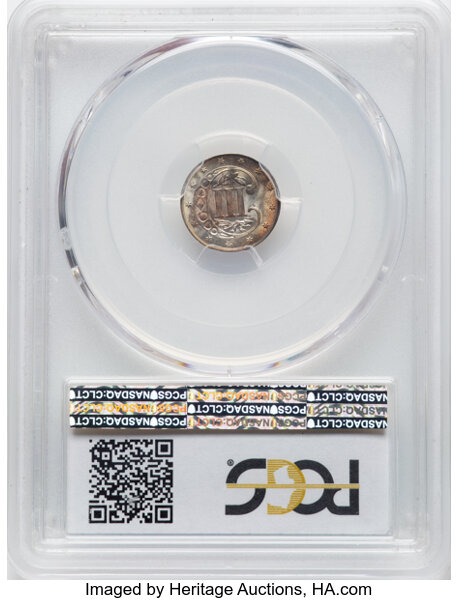 image for: 1862 3cS PCGS MS66+ CAC
