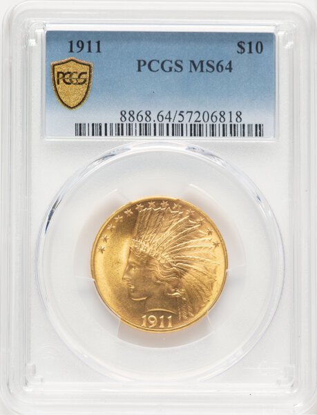 image for: 1911 $10  PCGS MS64