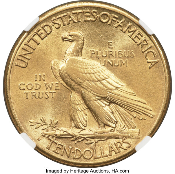 image for: 1915-S $10  NGC AU58