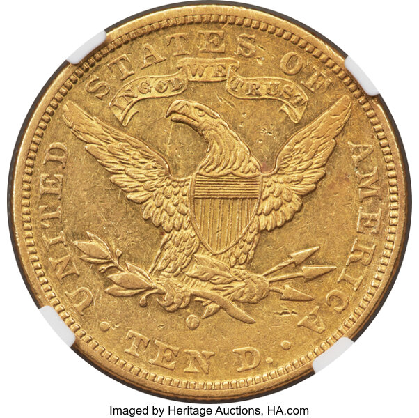 image for: 1882-O $10  NGC AU55