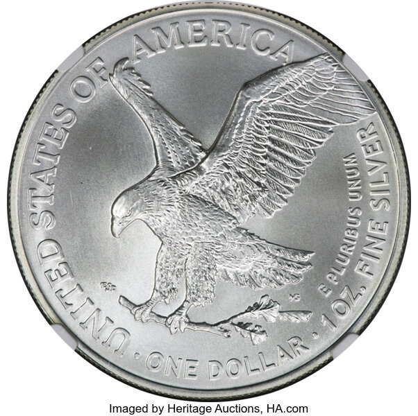 image for: 2021 Silver Eagle, Type 2 $1  NGC MS70