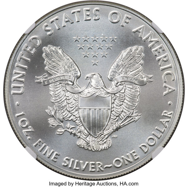 image for: 2021 Silver Eagle, Type 1 $1  NGC MS70