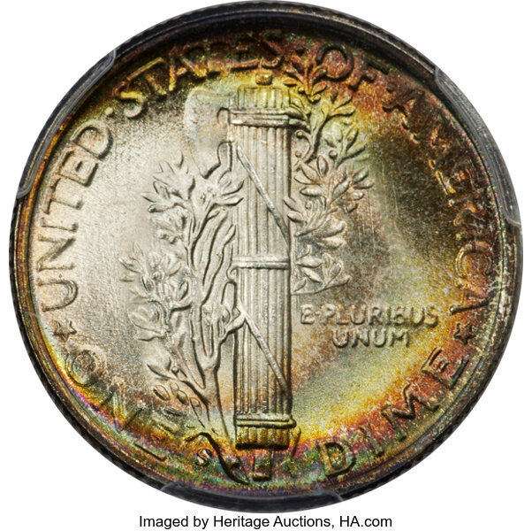 image for: 1945-S 10c PCGS MS68 FB