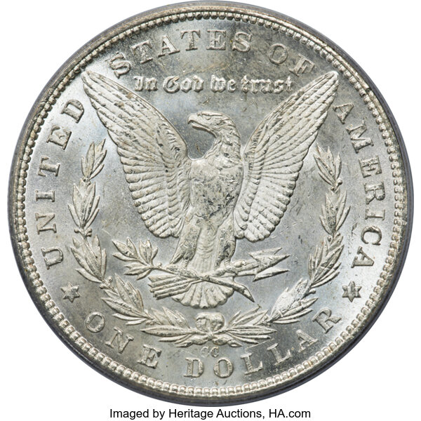 image for: 1893-CC $1  PCGS MS62 CAC