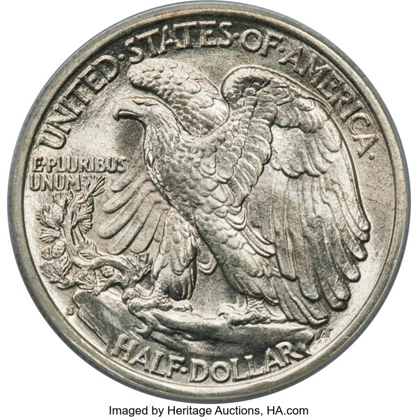 image for: 1934-S 50c PCGS MS66 CAC