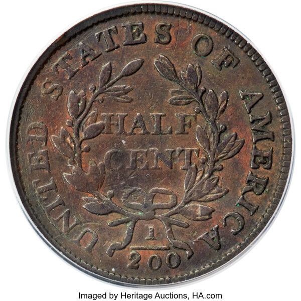 image for: 1805 1/2 C Small 5, Stems, C-3, B-3, R.4, Fine 12 PCGS....