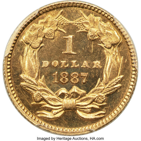 image for: 1887 G$1 PR64 Cameo PCGS. JD-2, R.5....