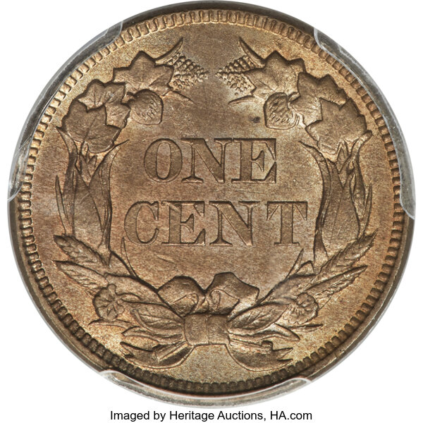 image for: 1857 Flying Eagle 1c PCGS MS65 CAC