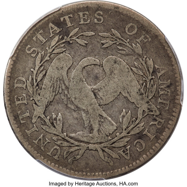 image for: 1795/1795 Recut Date, 2 Leaves, O-112 50c PCGS F12 CAC