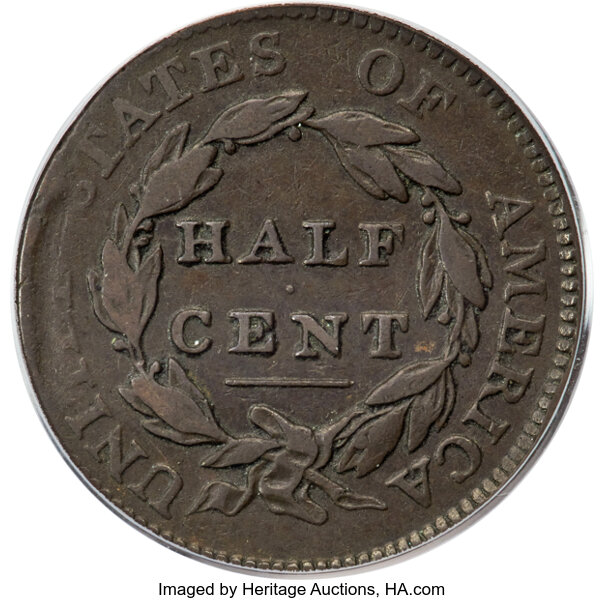 image for: 1811 1/2 C Wide Date, C-1, B-1, Low R.4, VF30 PCGS....