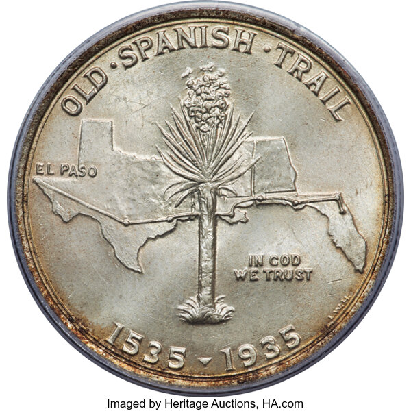 image for: 1935 Spanish Trail 50c PCGS MS67 CAC
