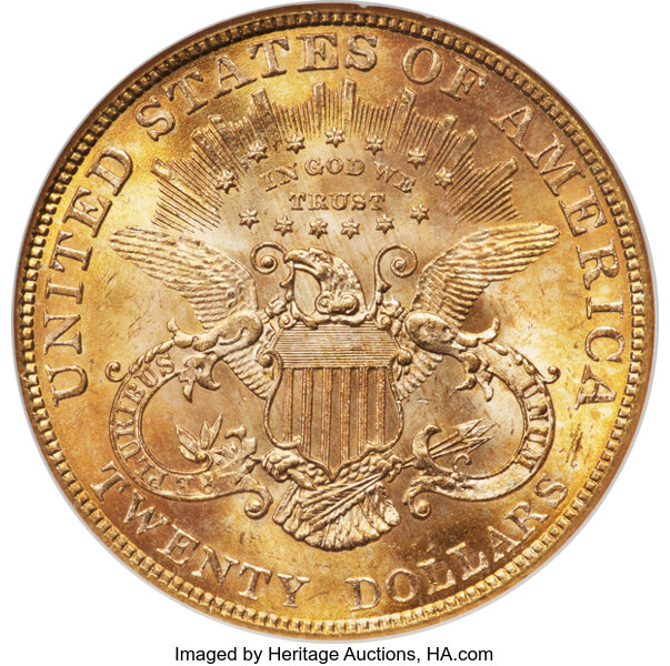 image for: 1901 $20  NGC MS65