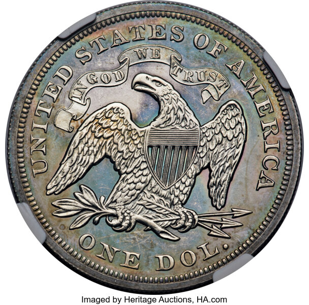 image for: 1873 Seated Liberty $1  NGC PR63