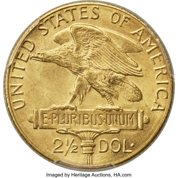 image for: 1915-S Panama-Pacific Expo $2 1/2 PCGS MS65