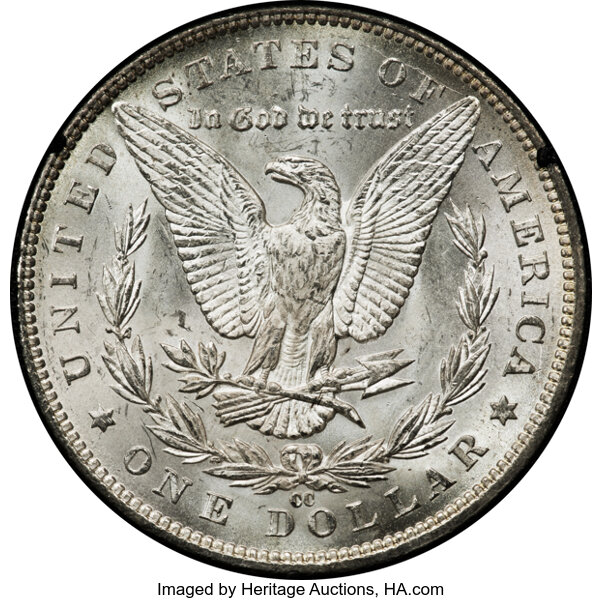 image for: 1891-CC GSA Hoard, Hard package $1  NGC MS63 CAC