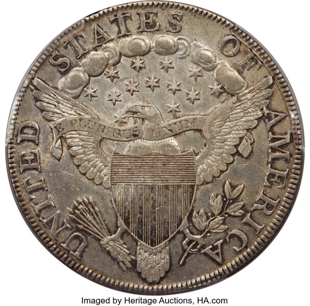 image for: 1802 $1 Narrow Date, B-6, BB-241, R.1, XF45 PCGS....