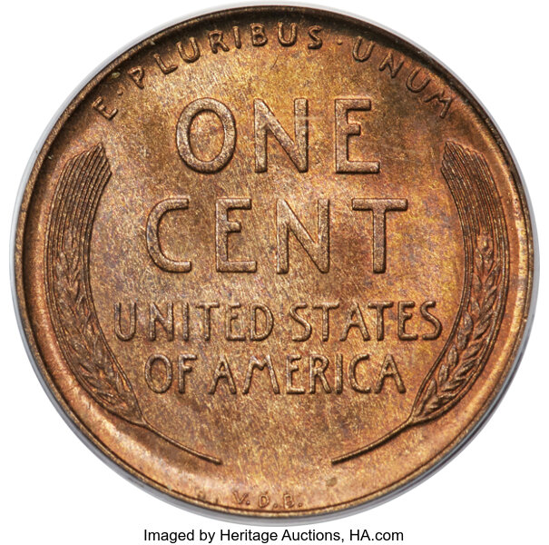 image for: 1909-S VDB 1c PCGS MS65 RB