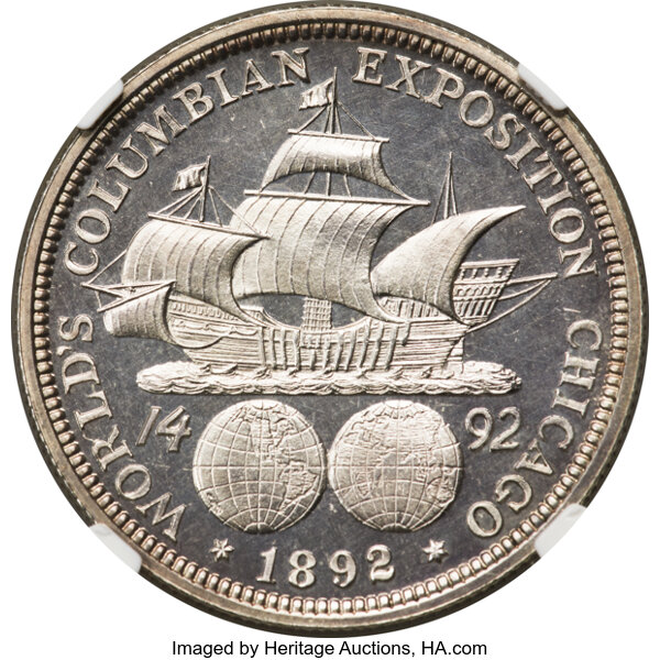 image for: 1892 Columbian 50c NGC PR64