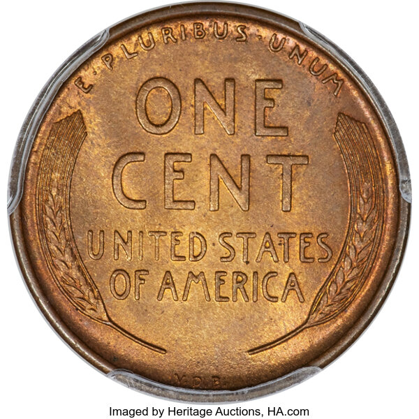 image for: 1909-S VDB 1c PCGS MS65 RB