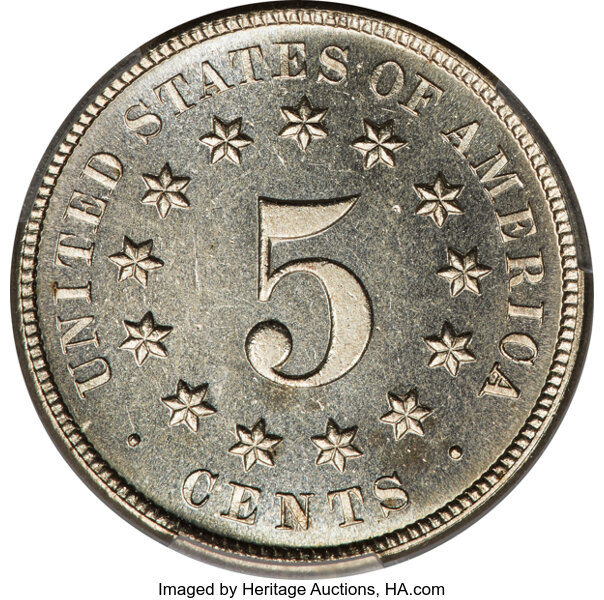 image for: 1877 5c PCGS PR66 CAM CAC