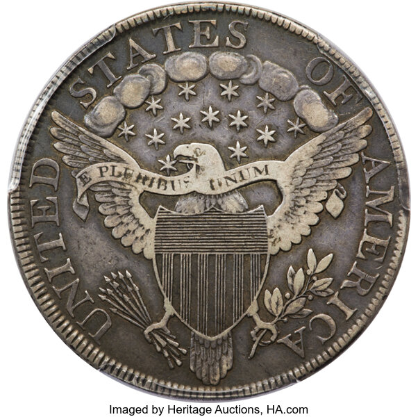 image for: 1799 7x6 Stars, B-17, BB-164 $1  PCGS VF30