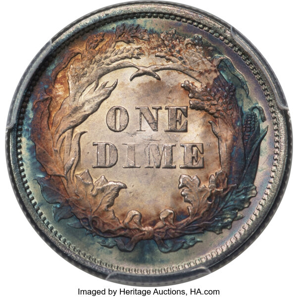 image for: 1875 10c PCGS MS67