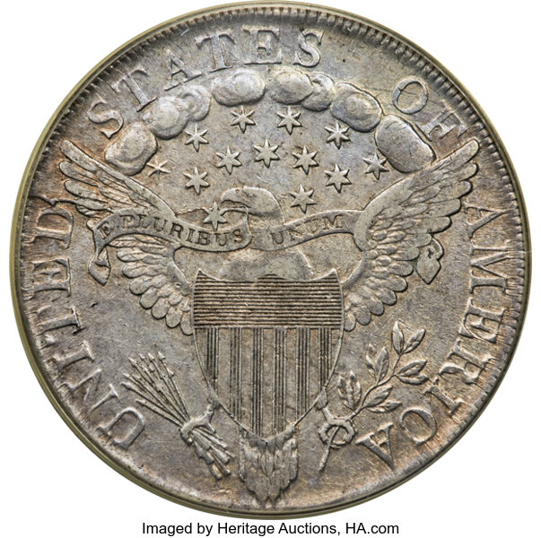 image for: 1799 $1 7x6 Stars, B-11, BB-161, R.3, XF45 PCGS....