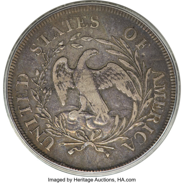 image for: 1796 Small Date, Large Letters, B-4, BB-61 $1  PCGS VF25