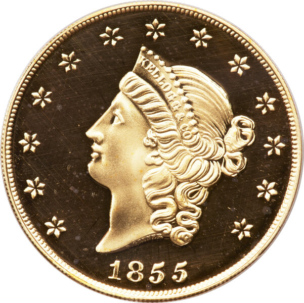 image for: (2001) $50 S.S.C.A. Relic Gold Medal "1855 Kellogg & Co. Fifty" Gem Proof PCGS....