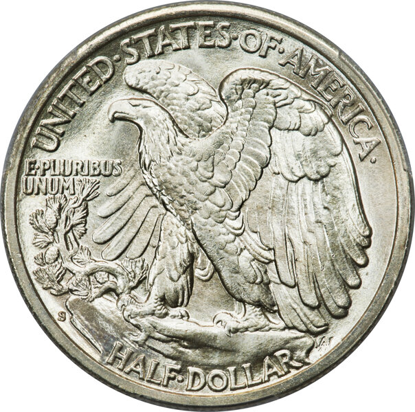 image for: 1943-S 50c PCGS MS67