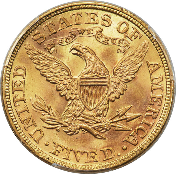image for: 1897 $5  PCGS MS66