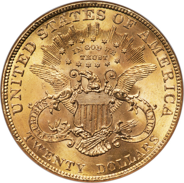 image for: 1901 $20  NGC MS65