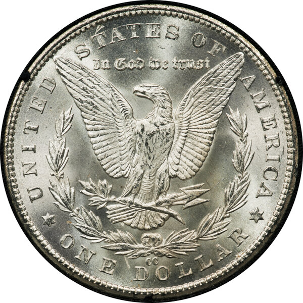 image for: 1885-CC GSA Hoard, Hard package $1  NGC MS66+