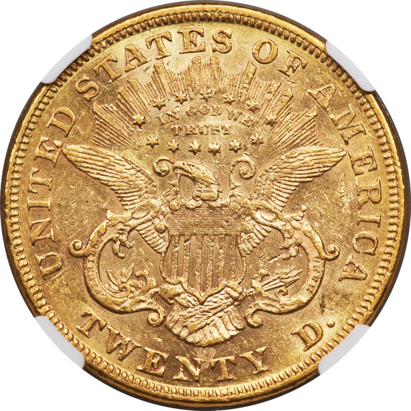 image for: 1871 $20  NGC AU55