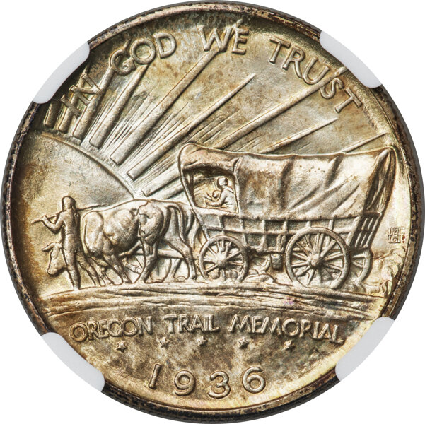 image for: 1936 Oregon Trail 50c NGC MS68