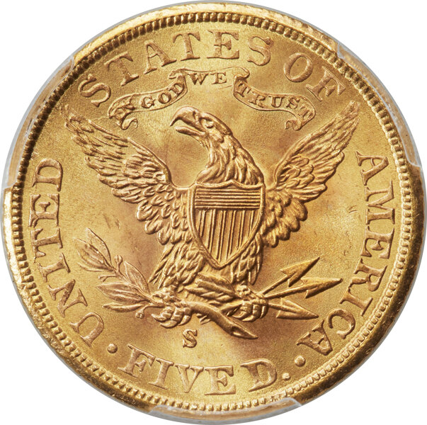 image for: 1901-S $5  PCGS MS66+