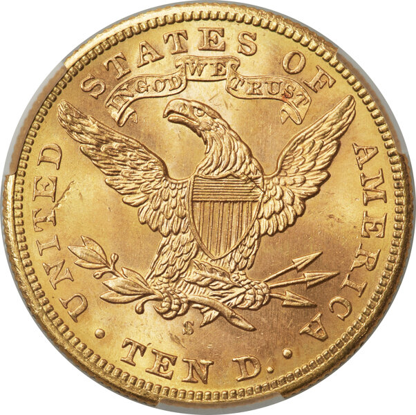 image for: 1901-S $10  CACG MS65