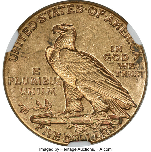 image for: 1911-D $5  NGC AU58