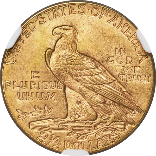 image for: 1929 $2 1/2 NGC MS65