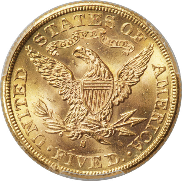image for: 1899-S $5  PCGS MS66