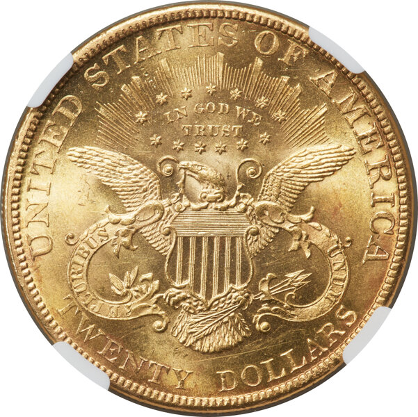 image for: 1879 $20 Doubled Die Reverse, FS-801, MS62+ NGC....